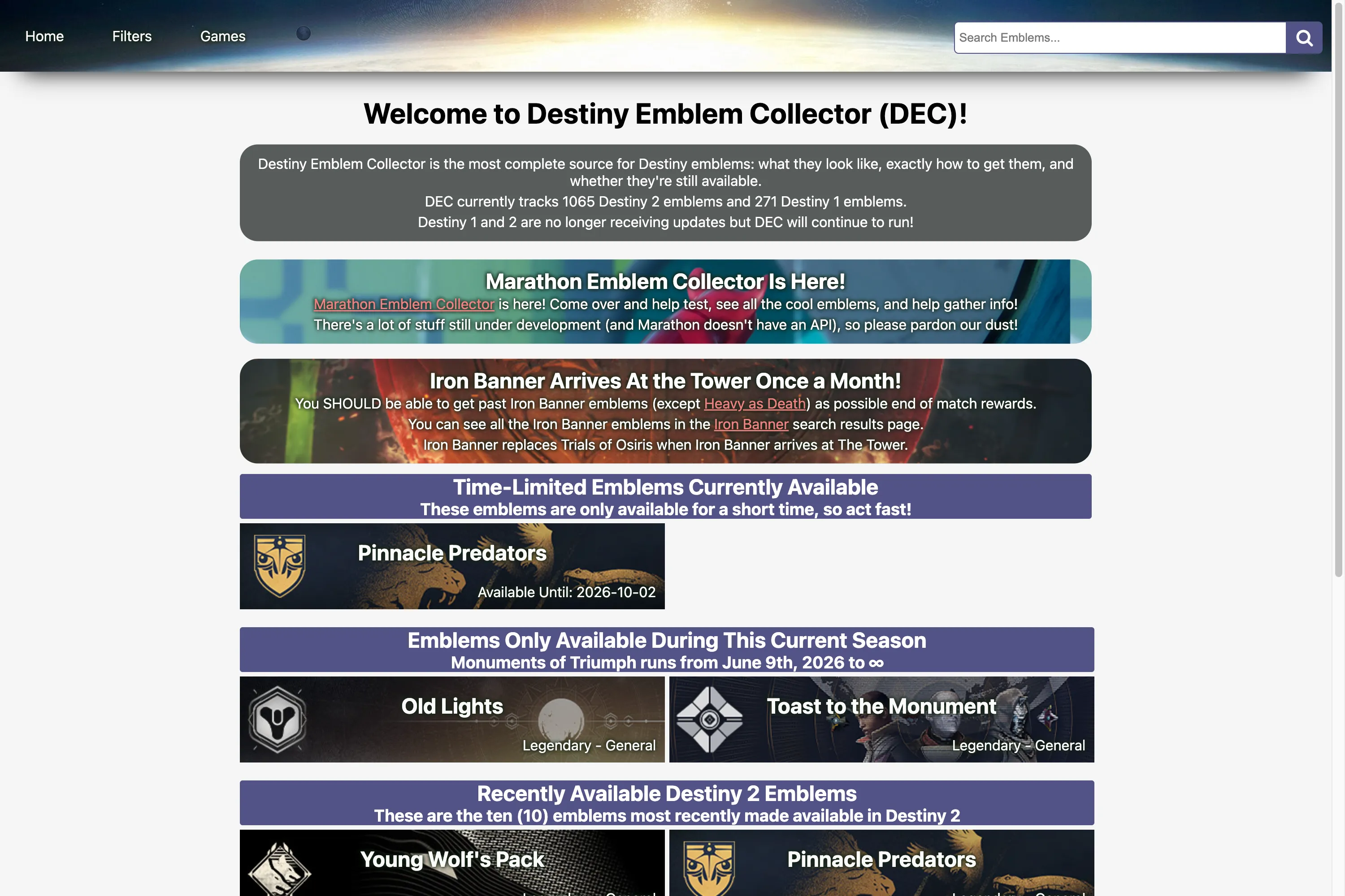 Destiny Emblem Collector