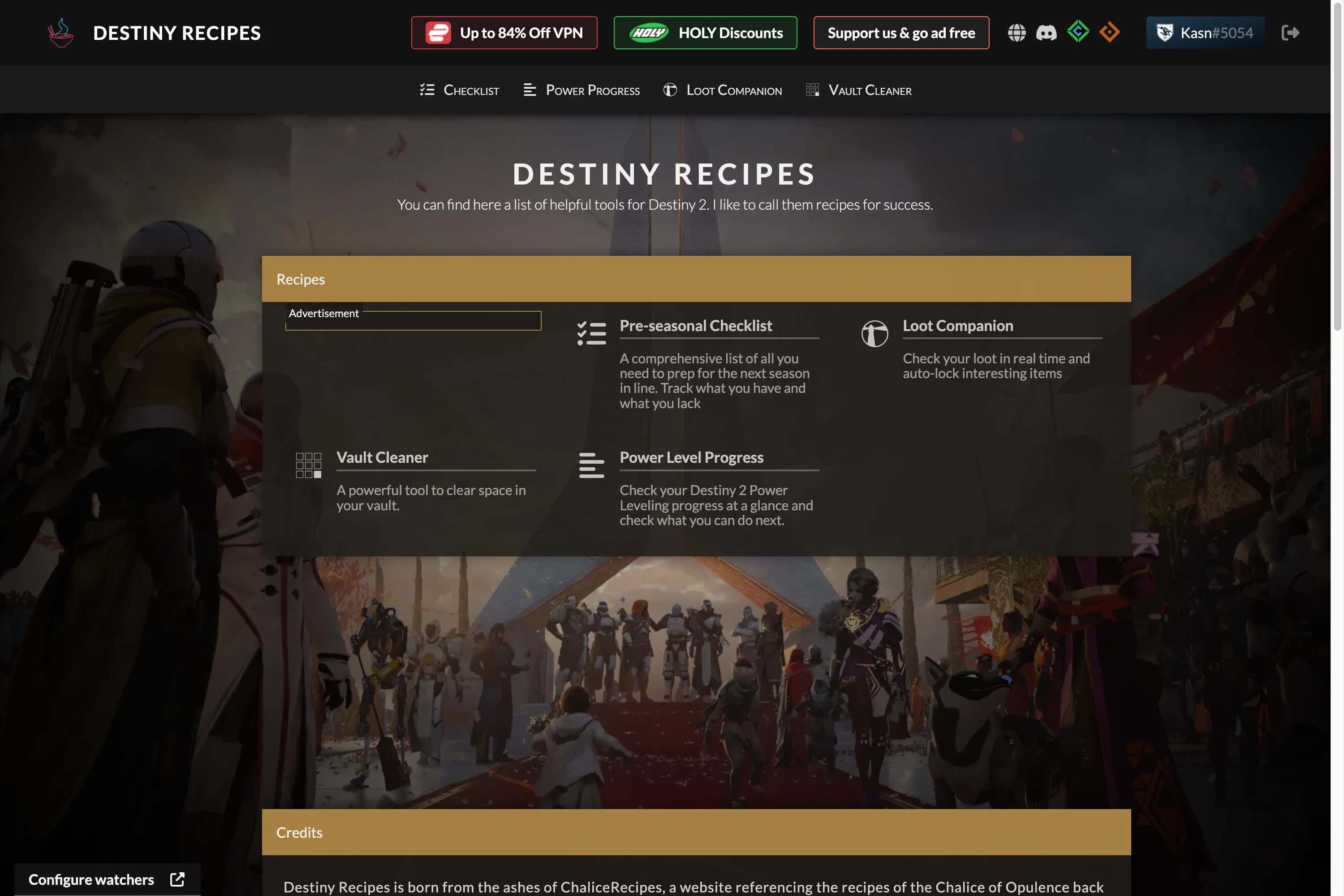 Destiny Recipes