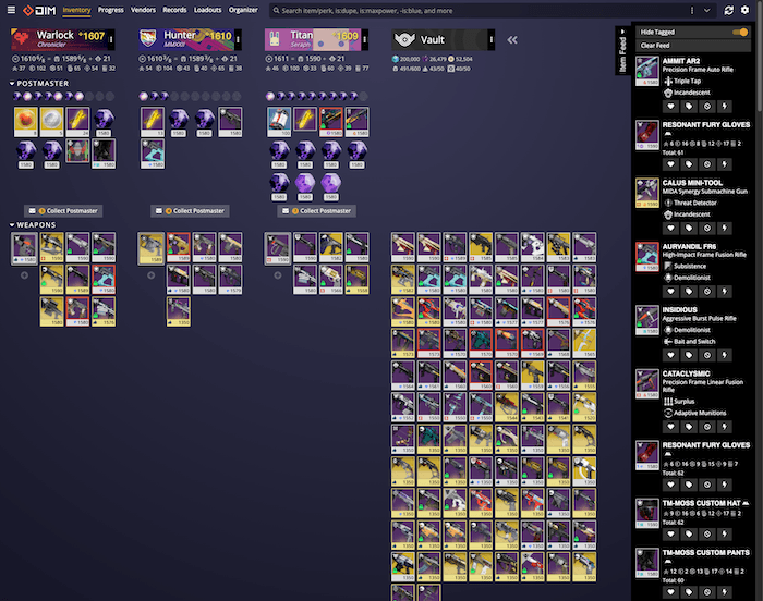 Destiny Item Manager