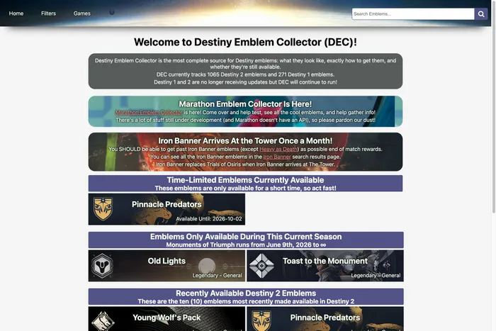 Destiny Emblem Collector