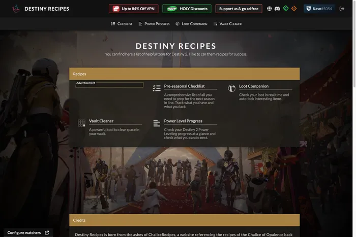 Destiny Recipes